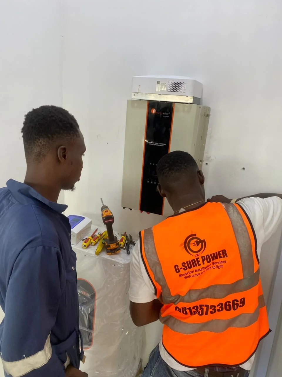 Inverter installation by G-Sure Power Ltd
